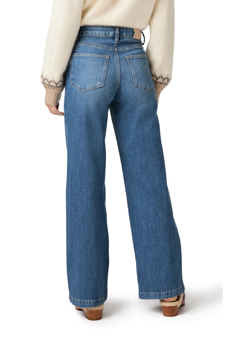 Anessa Button Pocket High Waist Wide Leg Jeans, Alternate, color, WRITTEN