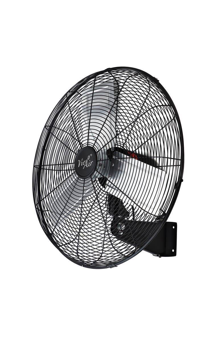 Vie Air Tilting Wall Mountable Heavy Duty Commercial Strength Oscillating Fan, Alternate, color, Black