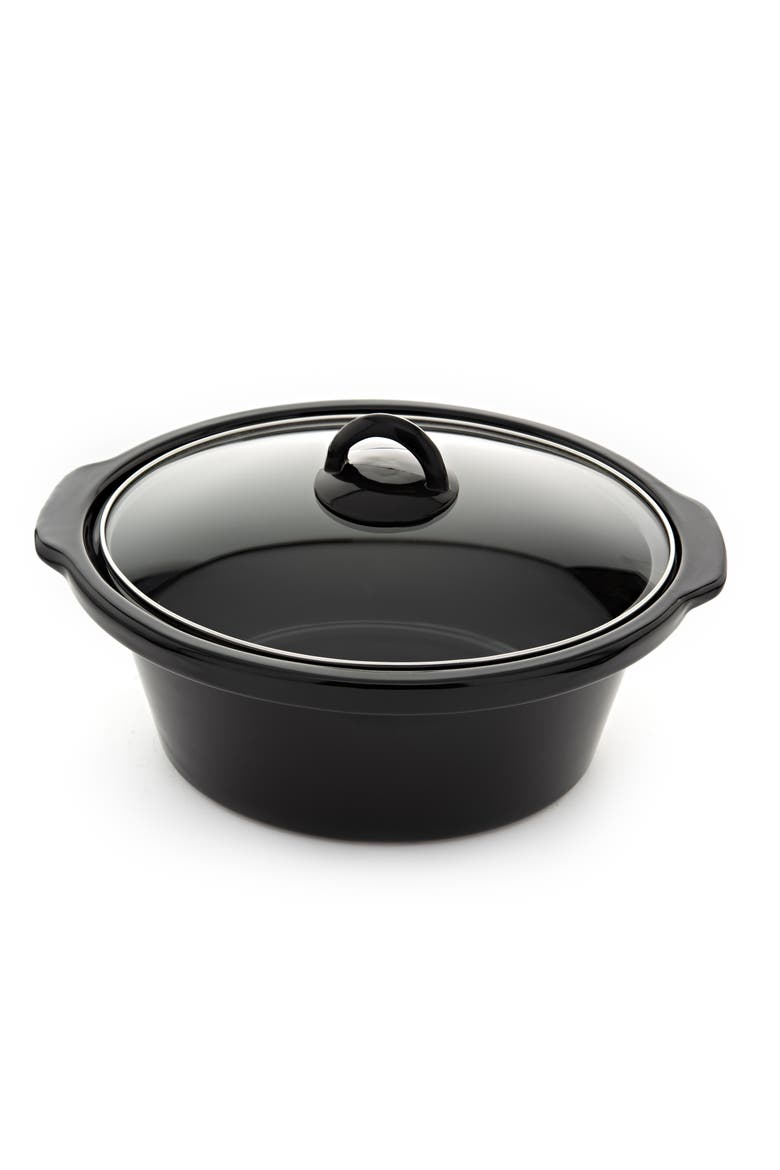 Scallop Pattern 4.5 Quart Slow Cooker, Alternate, color, White