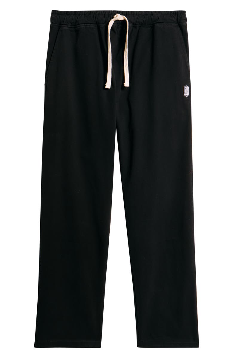 STANDARD ISSUE Standard Cotton Stretch Poplin Drawstring Slacker Pants, Alternate, color, Black