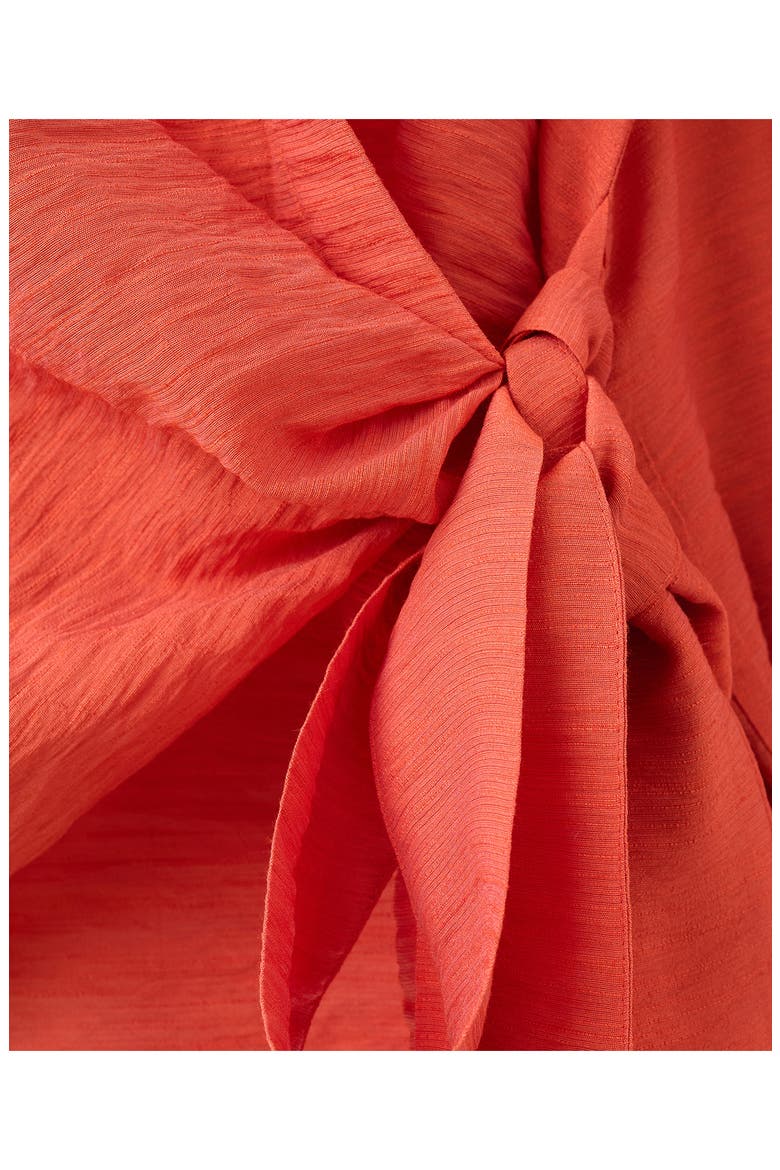Wrap Side Tie Shirt, Alternate, color, RED