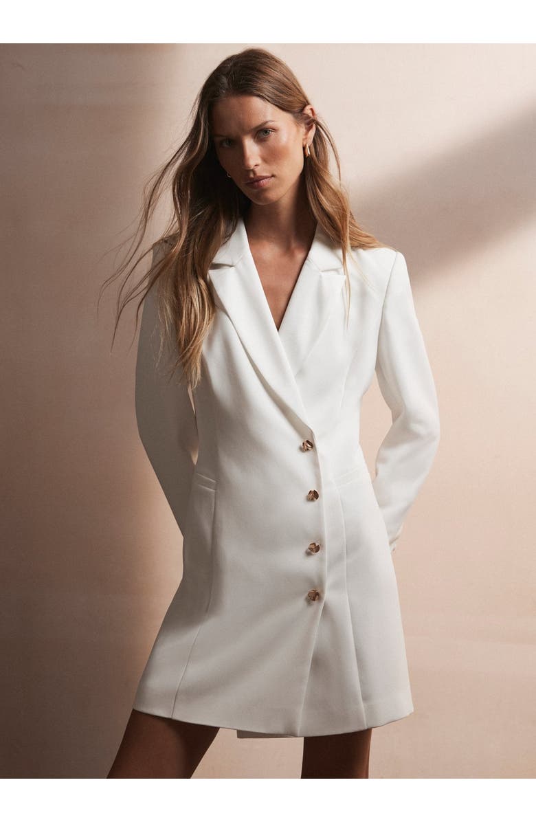 MINT VELVET Blazer Mini Dress, Alternate, color, Ivory