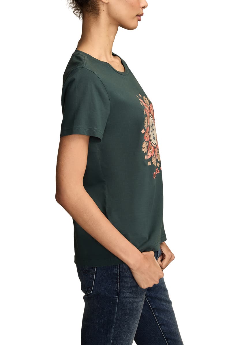 Lucky Brand Embroidered Sun Cotton Graphic T-Shirt, Alternate, color, Midnight Navy
