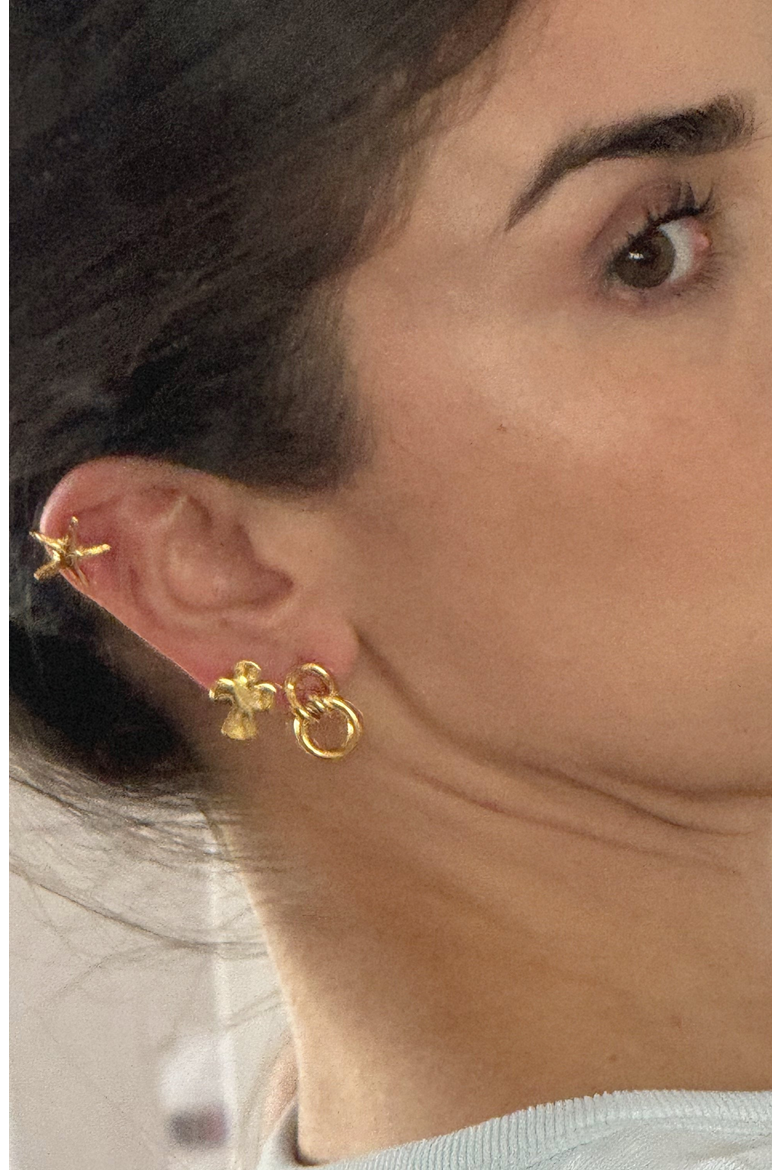 Lasso Earrings, Alternate, color, Gold