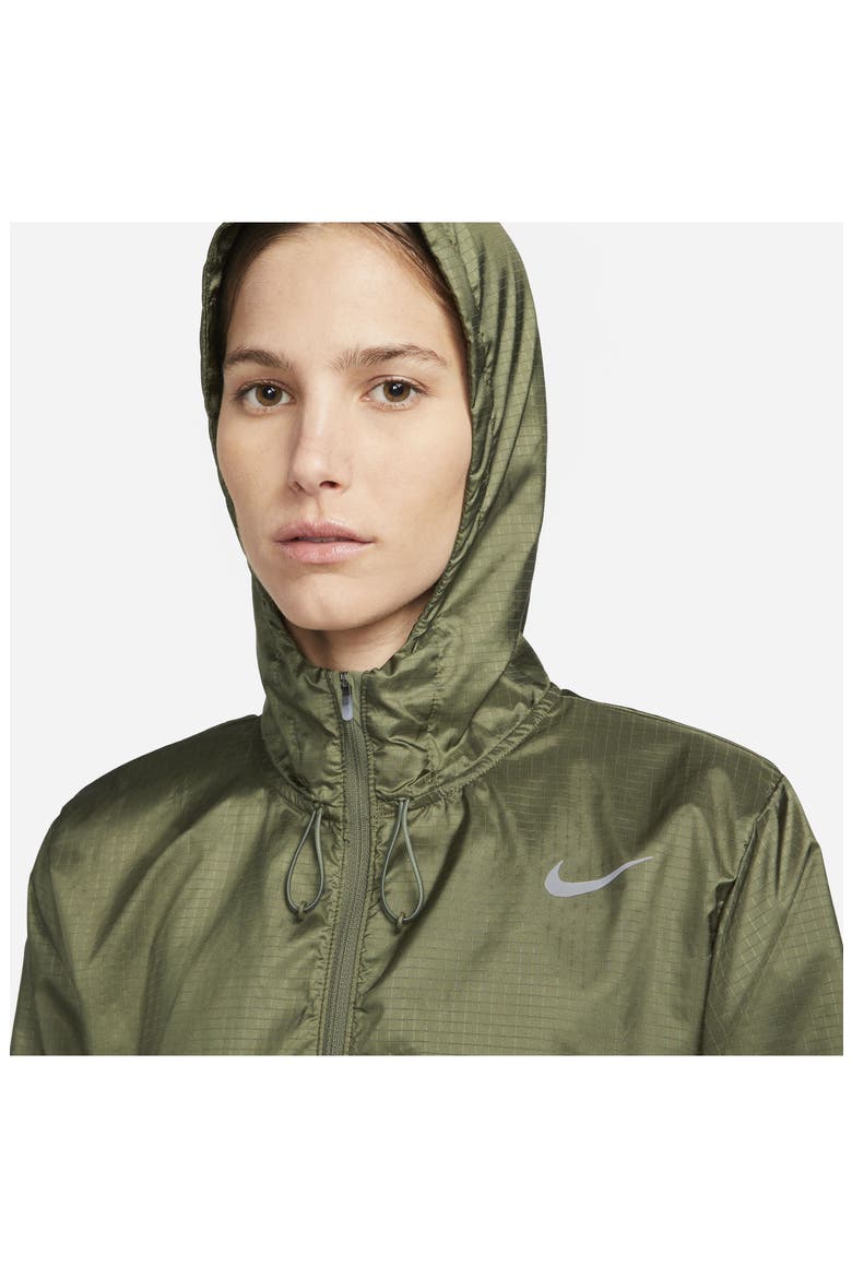 Essential Water Repellent Running Jacket, Alternate, color, MEDIUM OLIVE