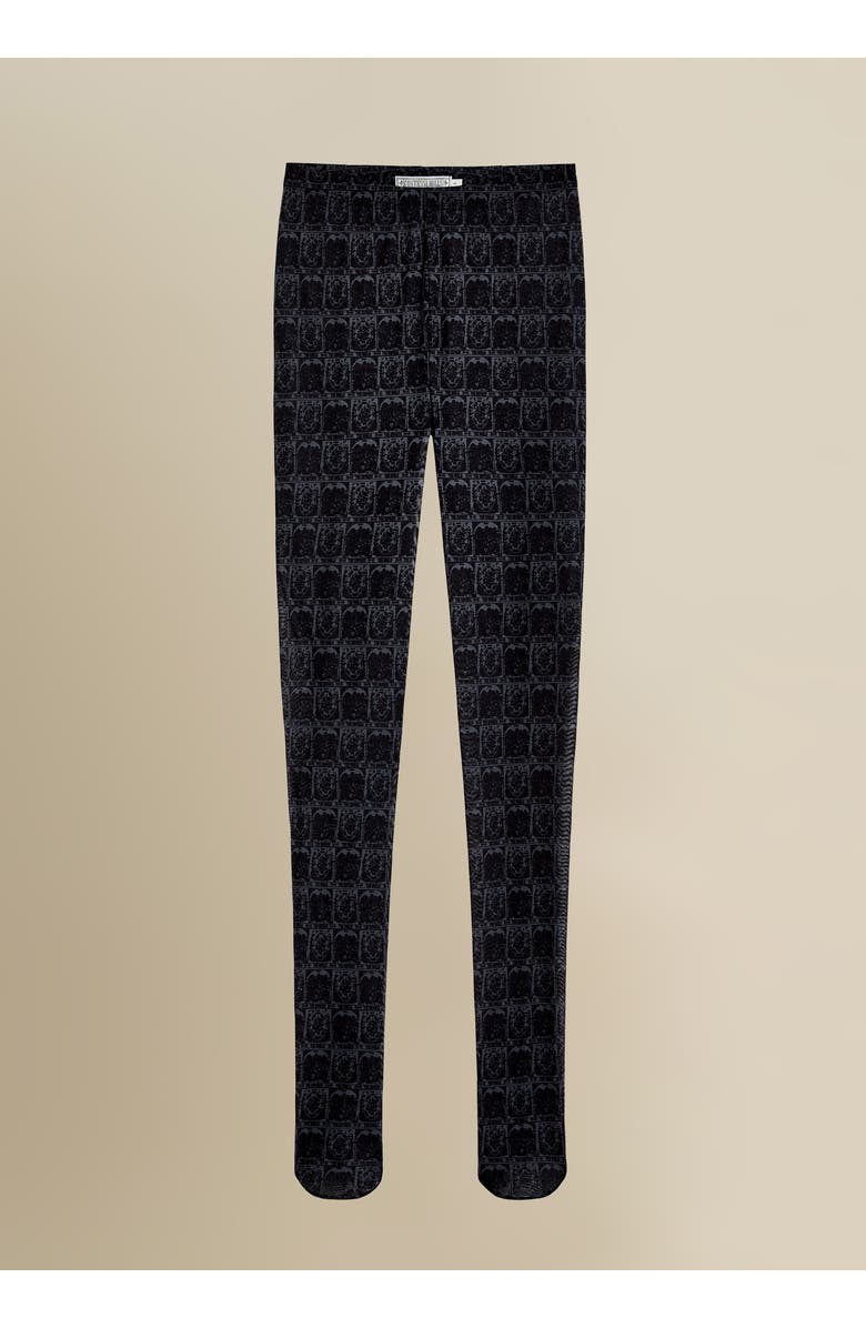 Contessa Mills Tarot Durable Comfortable Graphic Mesh Tights, Main, color, Black