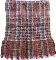 Vismaya Plaid Fringe Scarf
