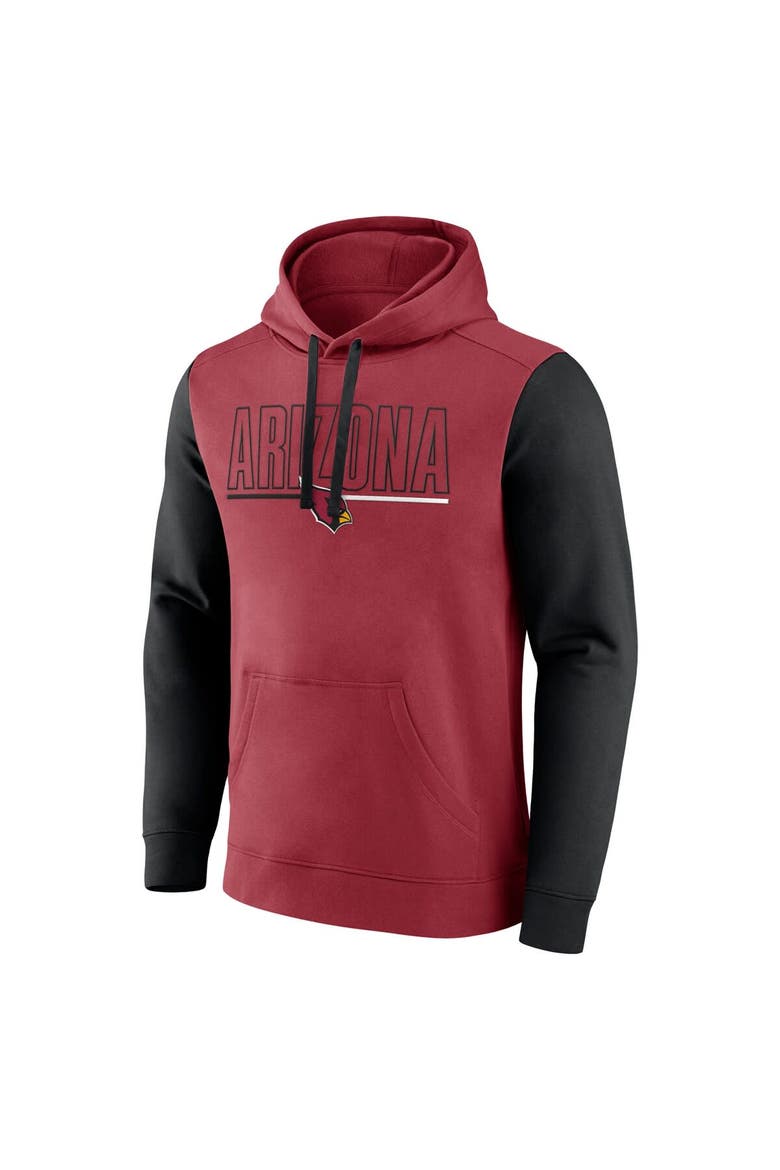 Men's Fanatics Cardinal/Black Arizona Cardinals Outline Pullover Hoodie, Alternate, color, Cardinal
