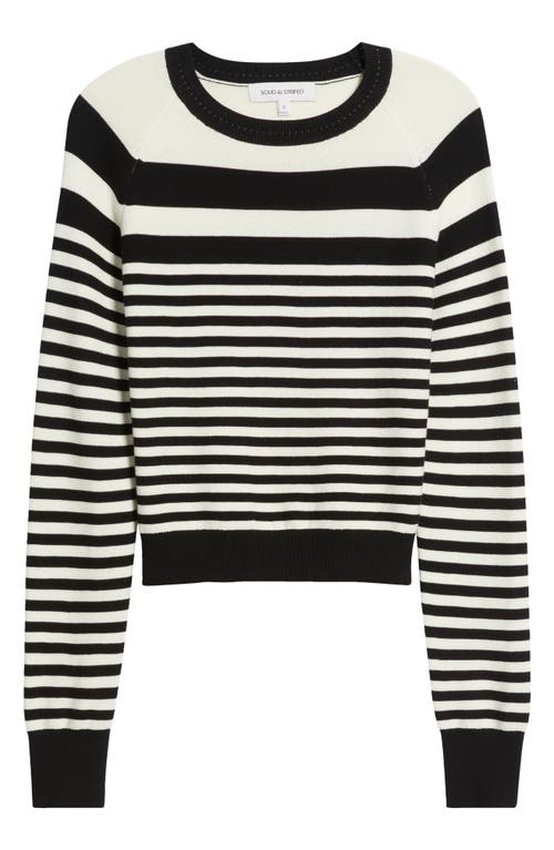 Solid & Striped The Manny Sweater In Noir/brule Stripe
