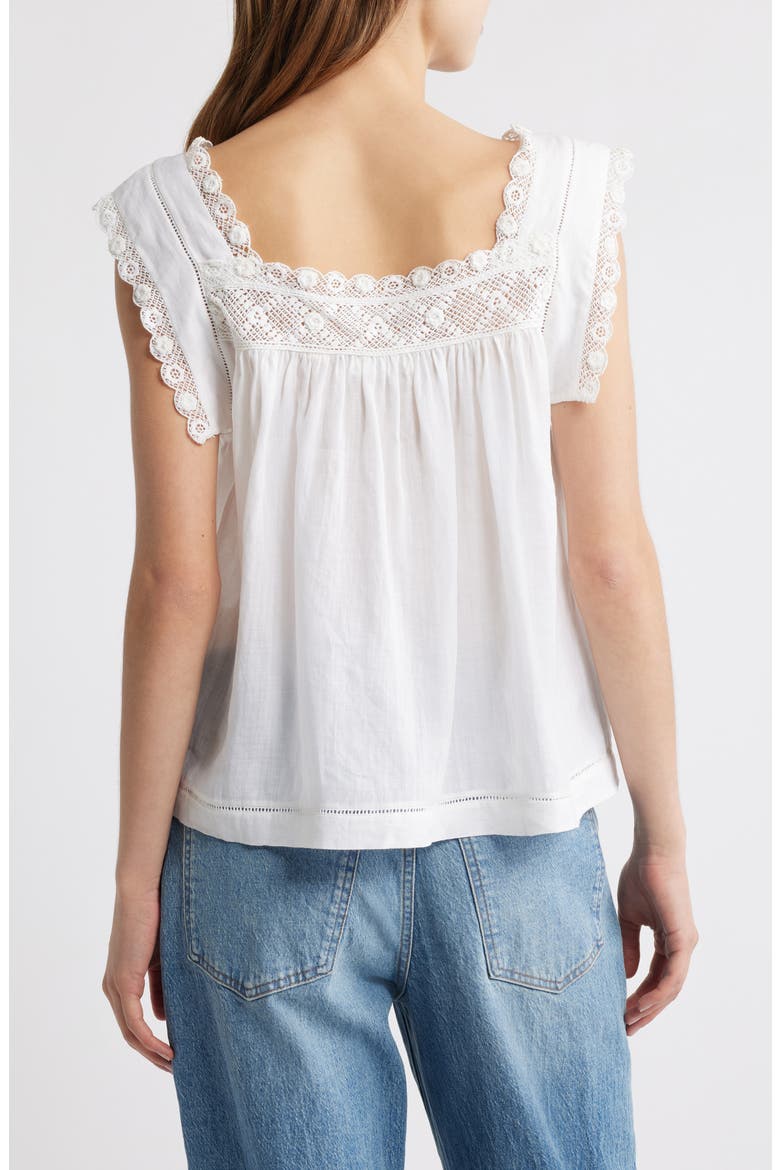 Aphra Lace Trim Top, Alternate, color, SALT