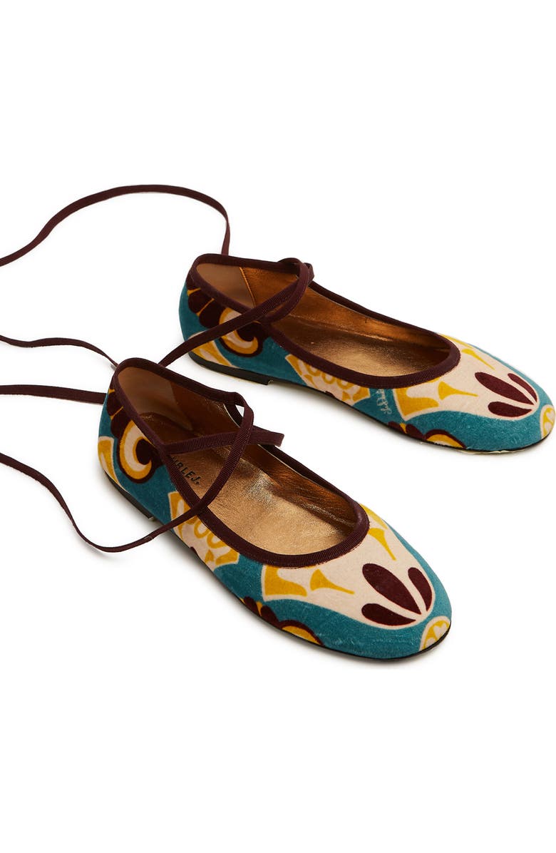 La DoubleJ Winter Ballerina Flats Dendera Light Blue, Alternate, color, Dendera Light Blue