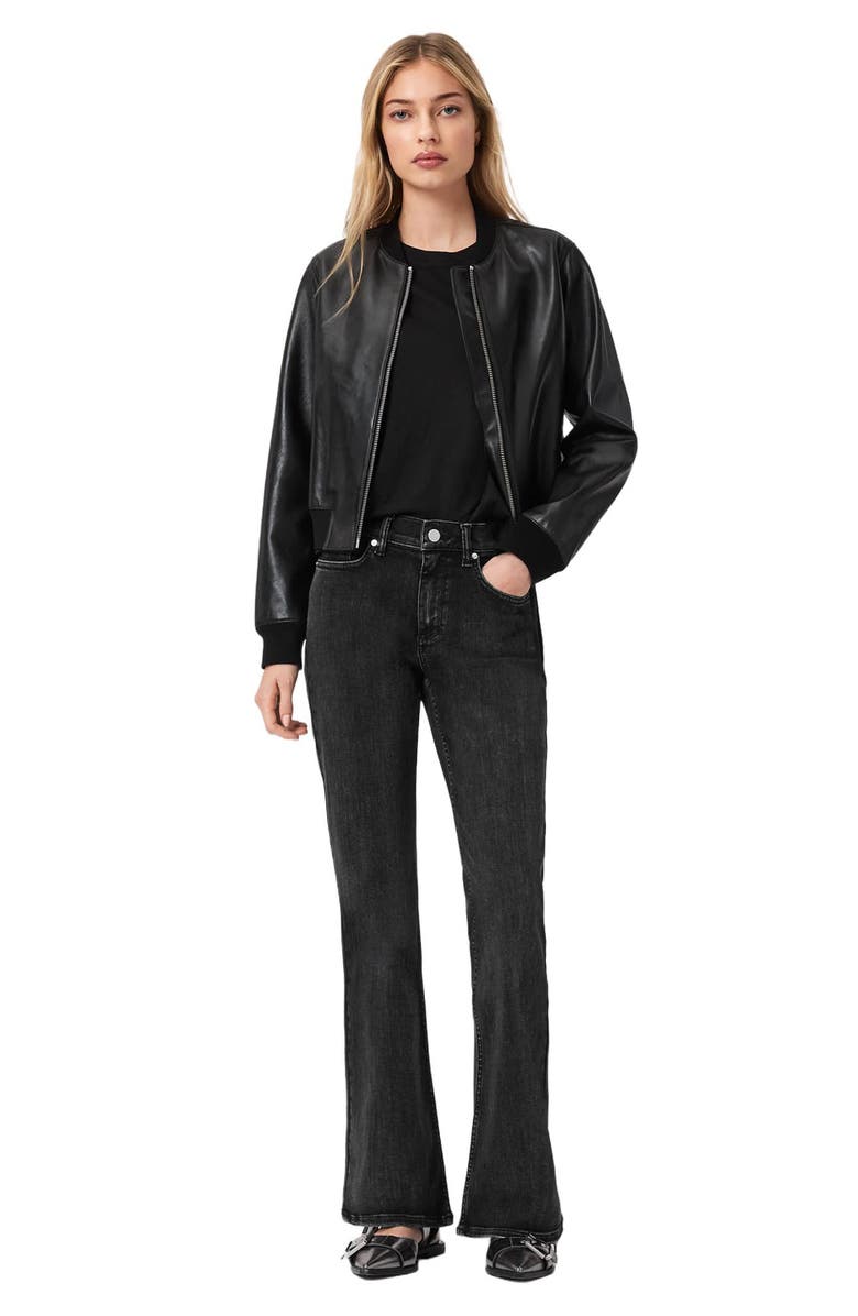 AllSaints Ember Wide Leg Jeans, Alternate, color, Washed Black