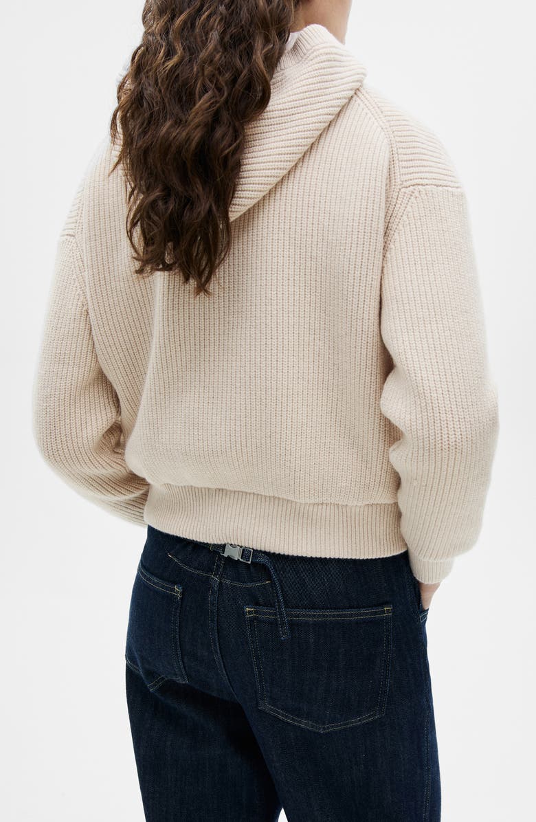 MANGO Hooded Knit Jacket, Alternate, color, 