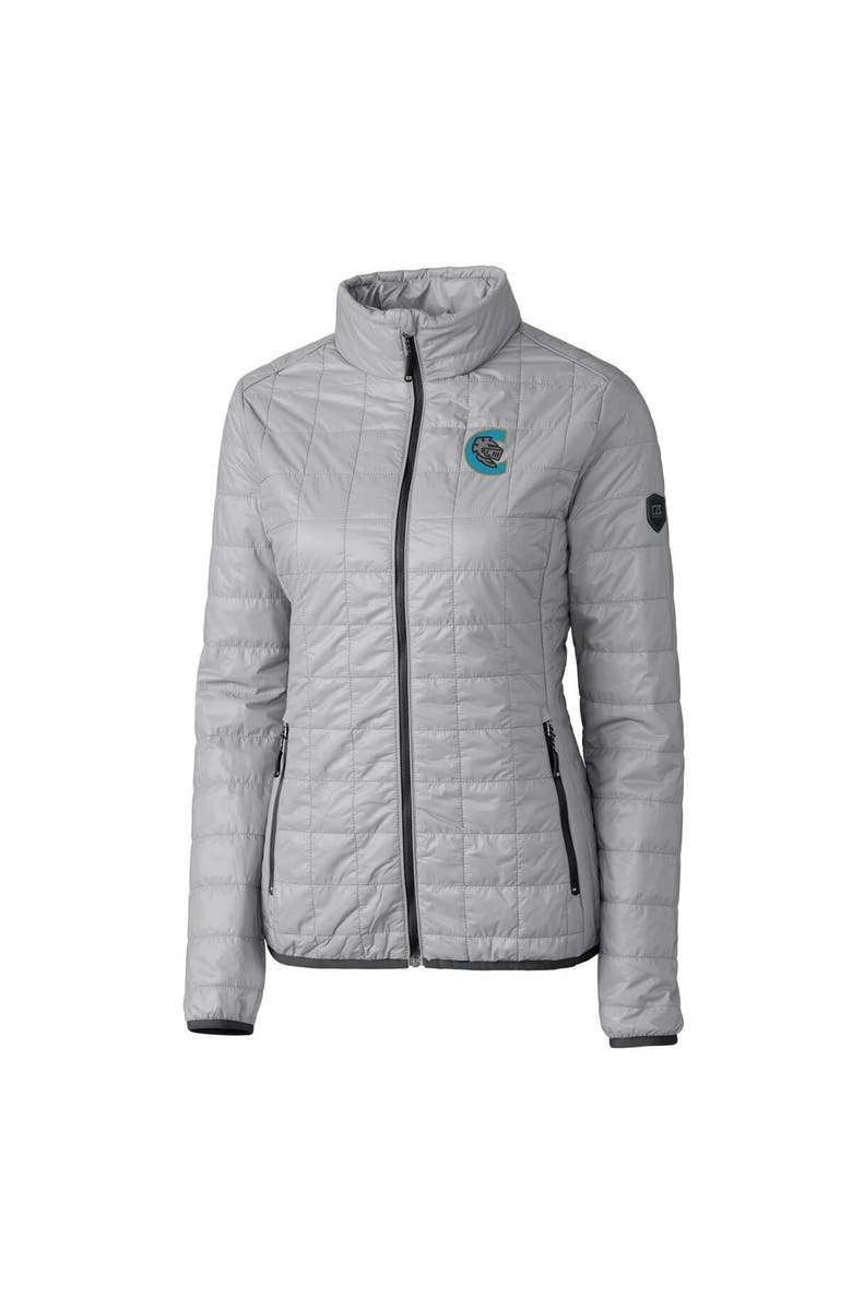 Cutter & Buck Women's Cutter & Buck Gray Charlotte Knights Rainier Primaloft Eco Full-Zip Jacket, Alternate, color,