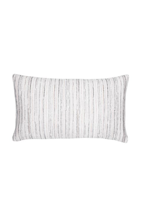 Luxe Stripe Chenille & Boucle textured Indoor & Outdoor Woven Accent Pillow