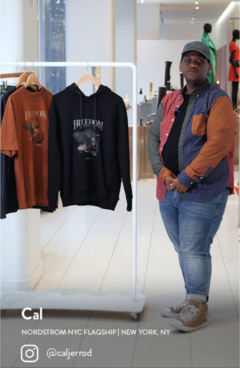 Freedom to Indulge Cotton Blend Graphic Hoodie, sales video thumbnail