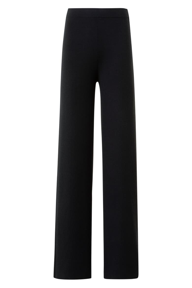 Cashmere & Silk Knit Pants, Alternate, color, BLACK
