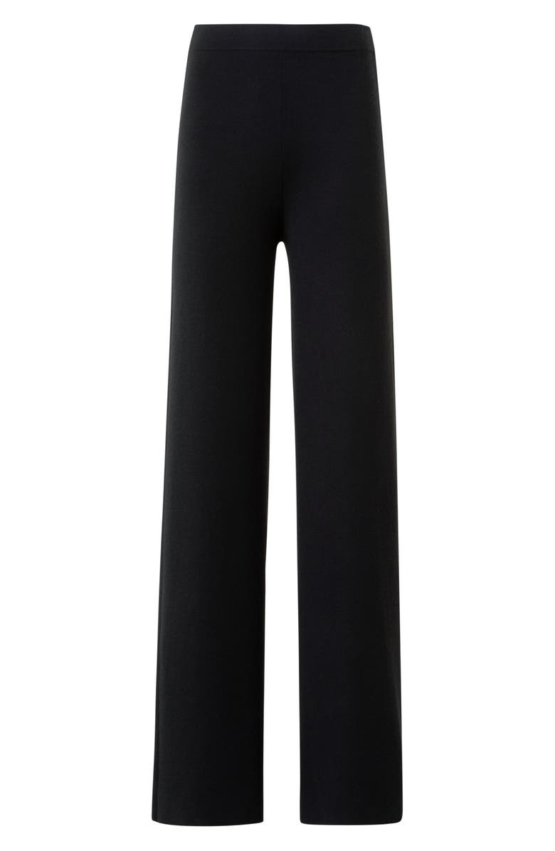 Akris Cashmere & Silk Knit Pants, Alternate, color, Black