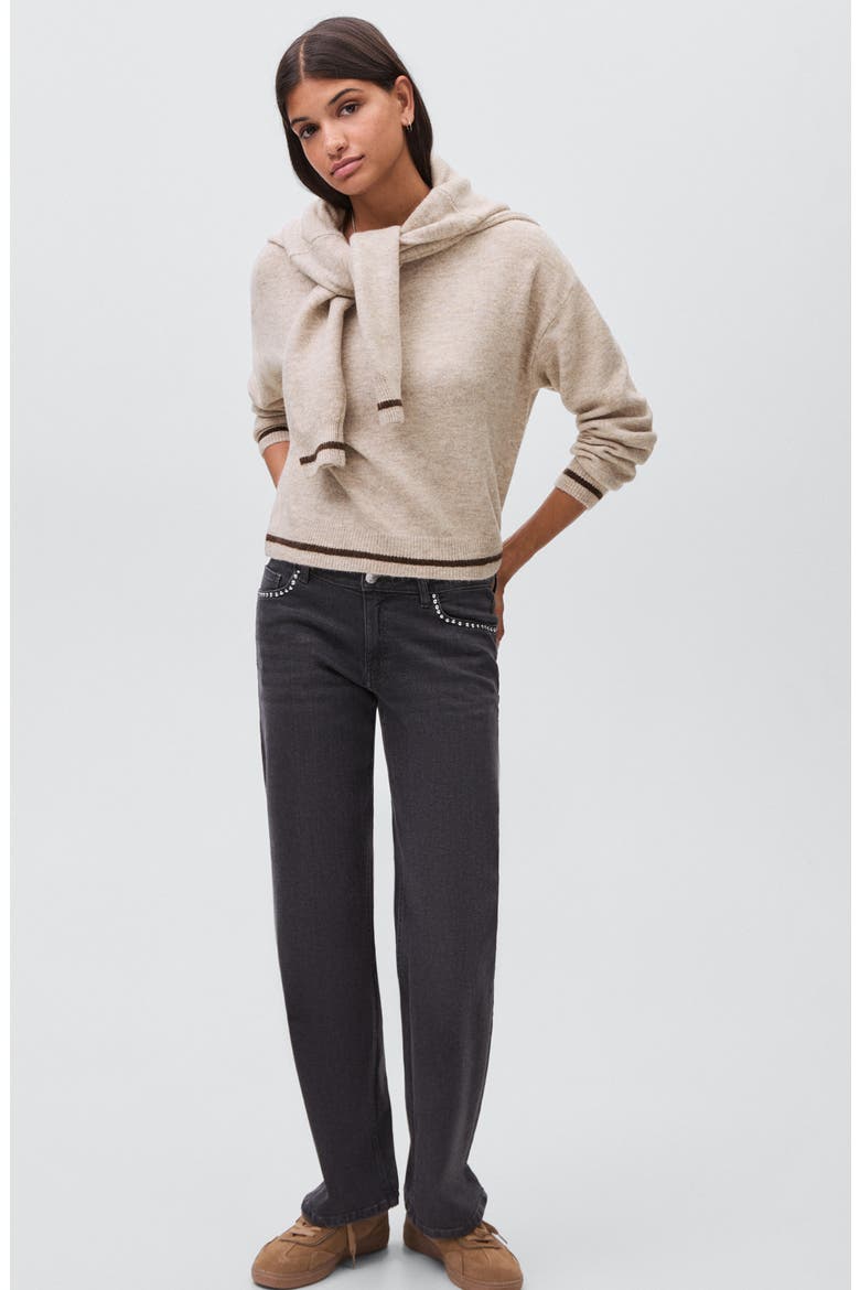 Tiger Stripe Sweater, Alternate, color, PINK BEIGE