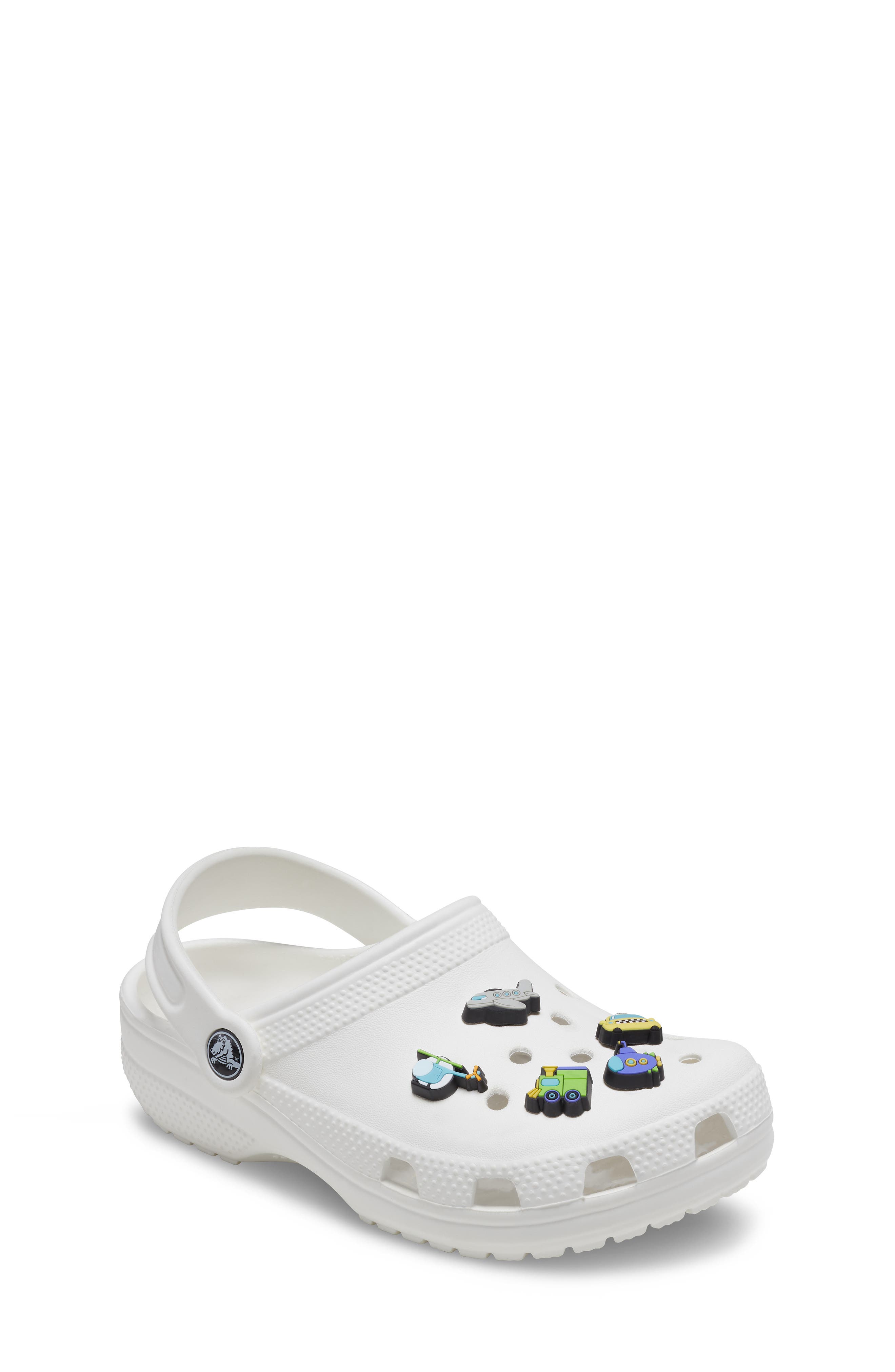 5-Pack Vehicles Jibbitz Shoe Charms, Alternate, color, WHITE