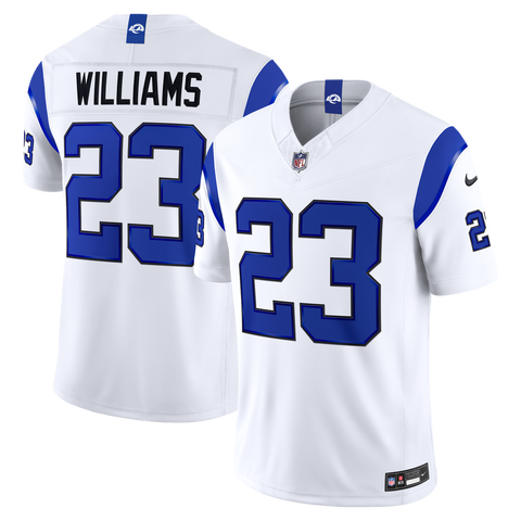 Men's Nike Kyren Williams Los Angeles Rams Fearsome White Vapor F.U.S.E. Stitched Limited Jersey