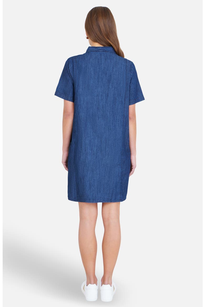Chambray Tunic With Pussy Bow Tie, Alternate, color, Blue
