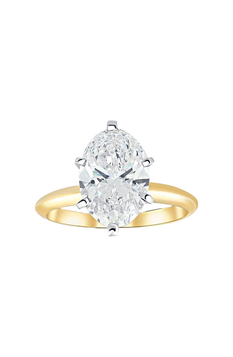 Bliss Diamond 3Ct Oval Certified Diamond 14k Gold Solitaire Engagement Ring Lab Grown, Main, color,