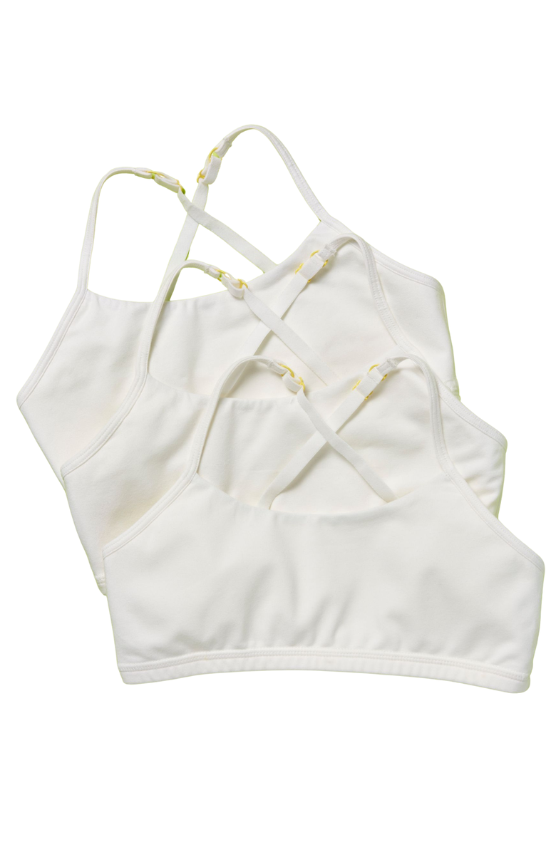 Yellowberry Ladybug Cotton Bra 3PK, Main, color, White Iceberg