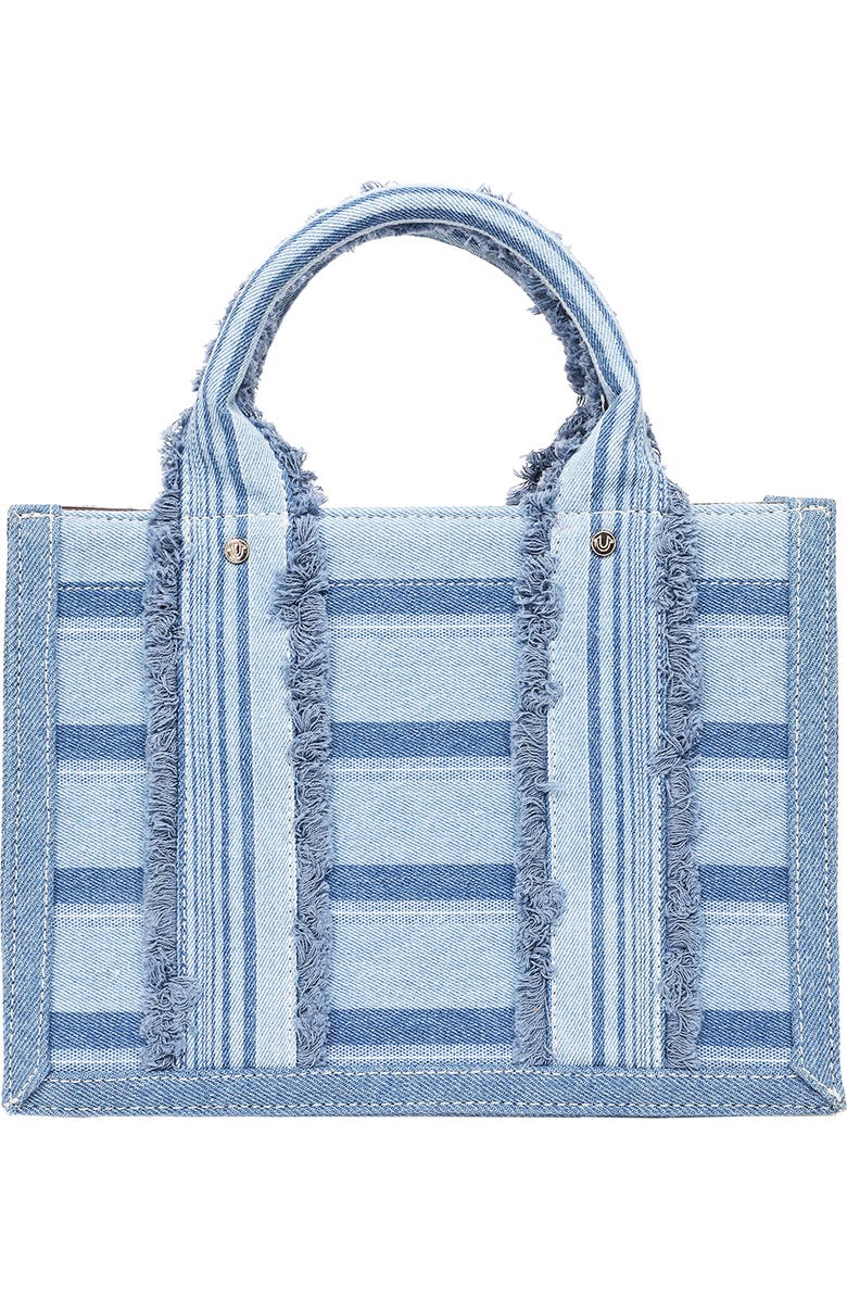 True Religion Multistripe Modern Tote, Alternate, color, Denim/ Blue