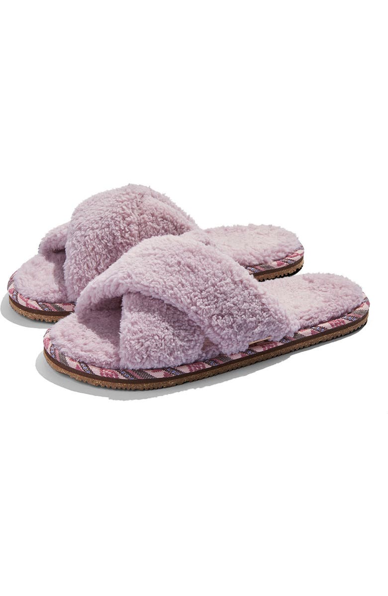 Feelgoodz Womens Equinox Cross Strap Slippers / House Shoes, Main, color, Blossom