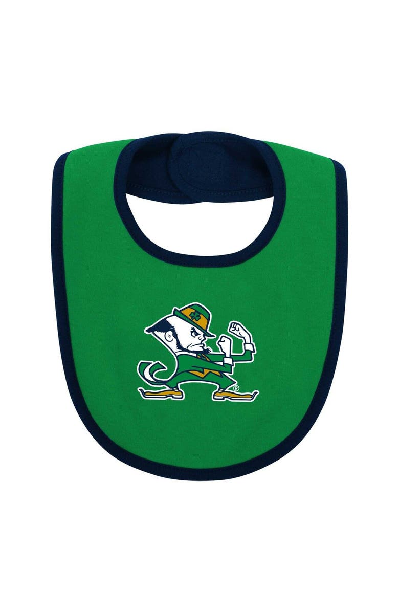 Outerstuff Newborn & Infant Navy Notre Dame Fighting Irish Home Field Advantage Three-Piece Bodysuit, Bib & Booties Set, Alternate, color,