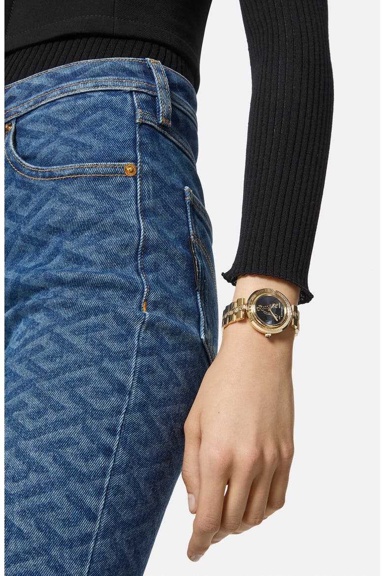 Virtus Infinity Bracelet Watch, 34mm, Alternate, color, BLACK