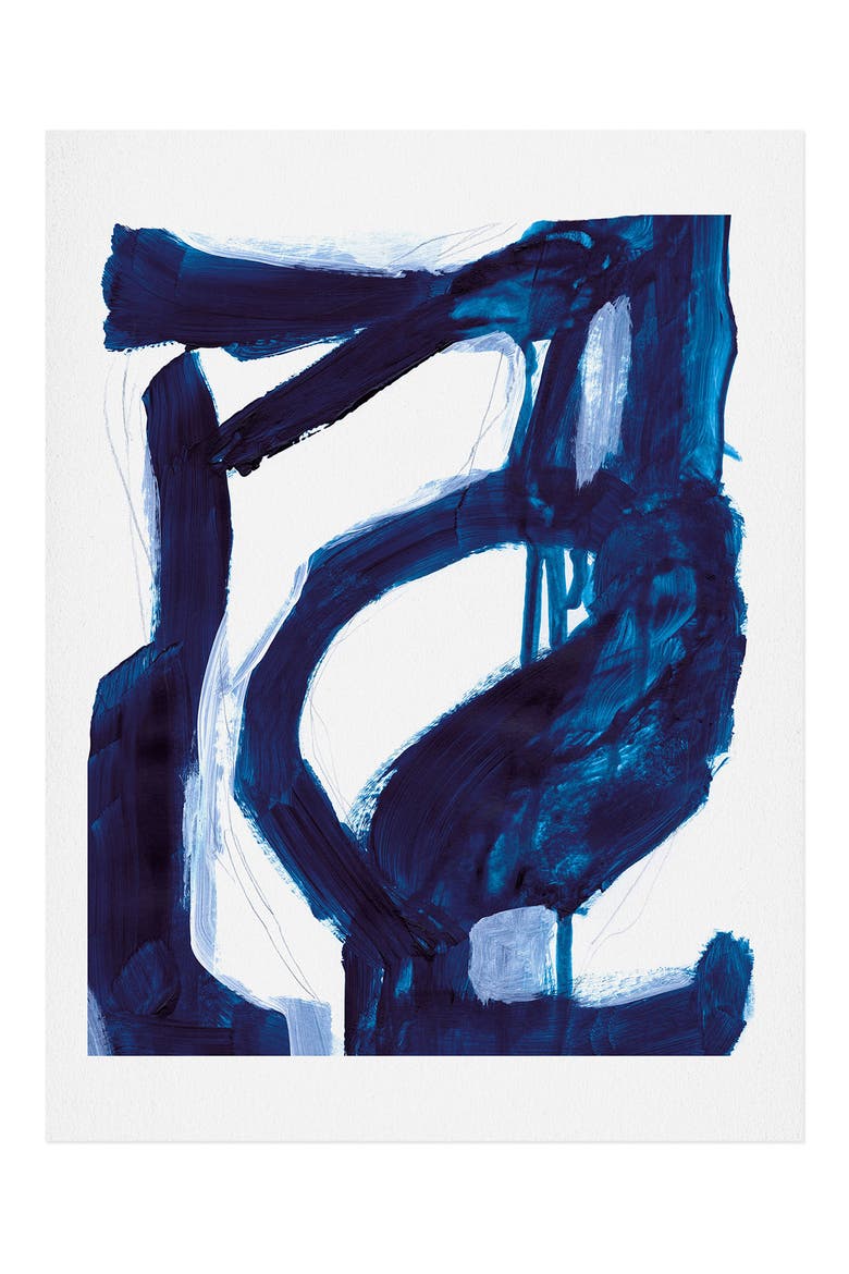 Blue Abstract Art Print, Main, color, BLUE