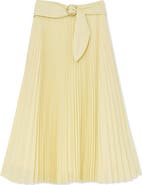 Reiss Amelie Belted Pleated Skirt