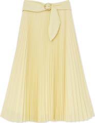 Reiss Amelie Belted Pleated Skirt