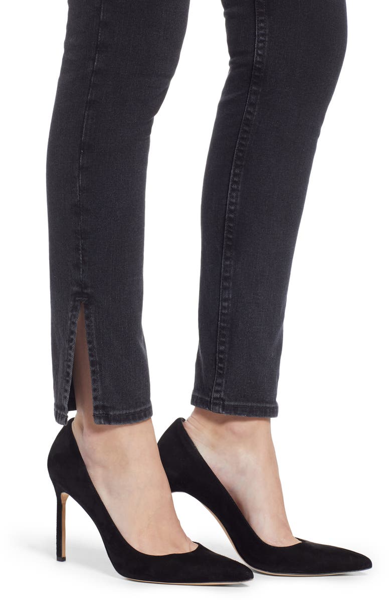 Something Navy Slit Hem Skinny Jeans, Alternate, color,