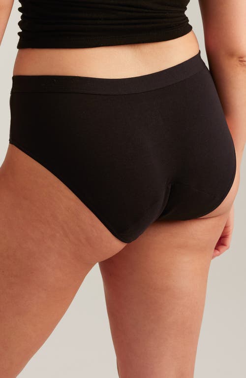 Saalt Leakproof Stretch Cotton Briefs In Black