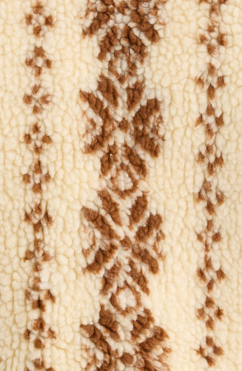 All in Favor High Pile Fleece Jacket, Alternate, color, Ivory/ Butter Brown