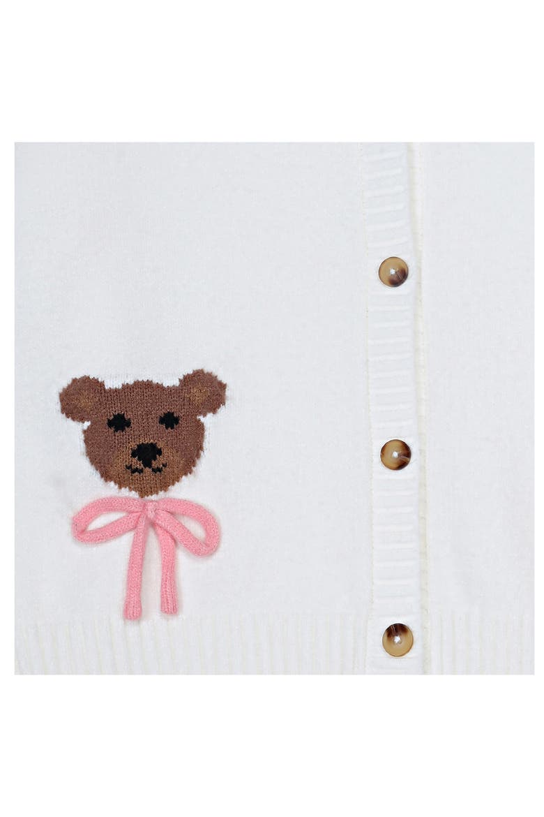 Kids' Bear Cardigan, Alternate, color, OFF-WHITE