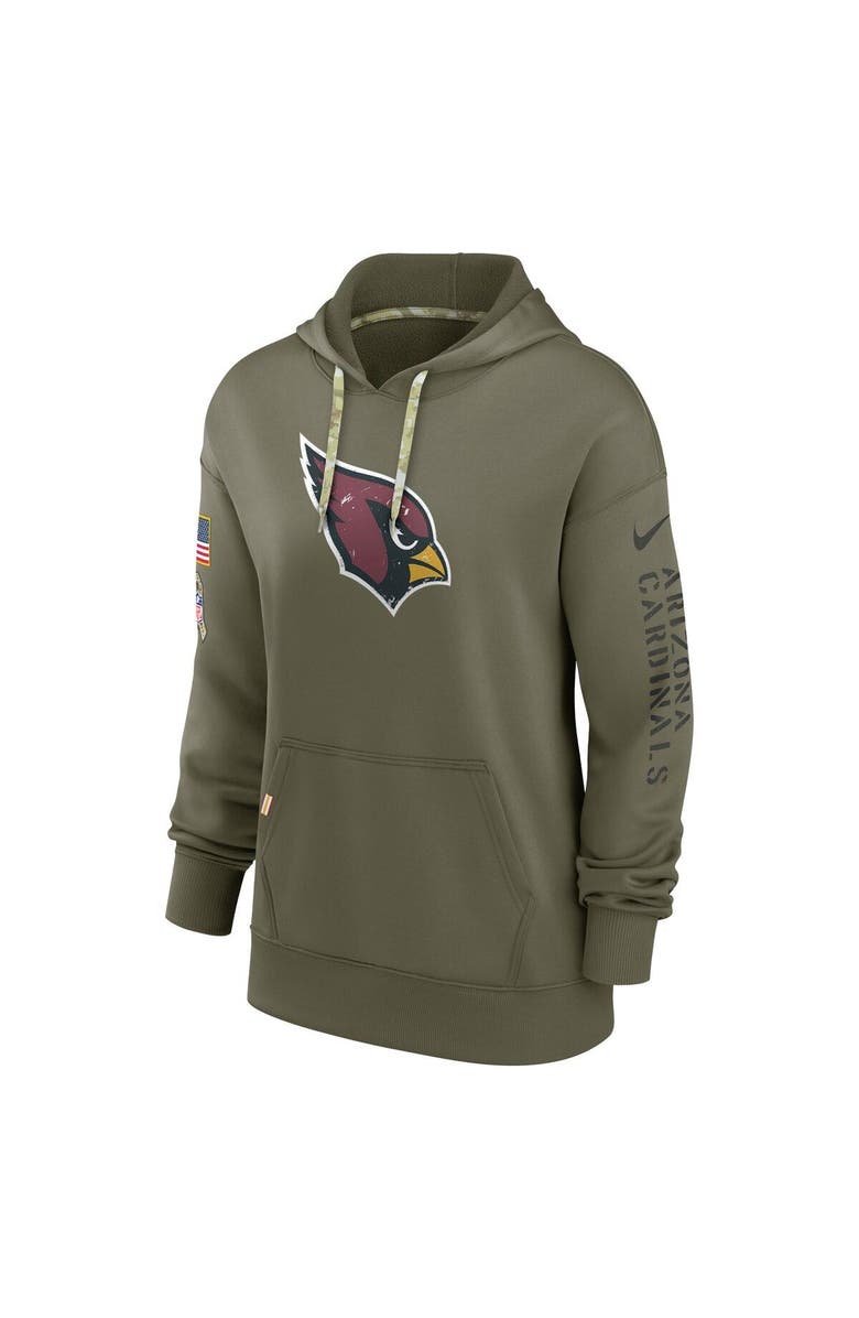 Nike Women's Nike Olive Arizona Cardinals 2022 Salute To Service Performance Pullover Hoodie, Alternate, color, 