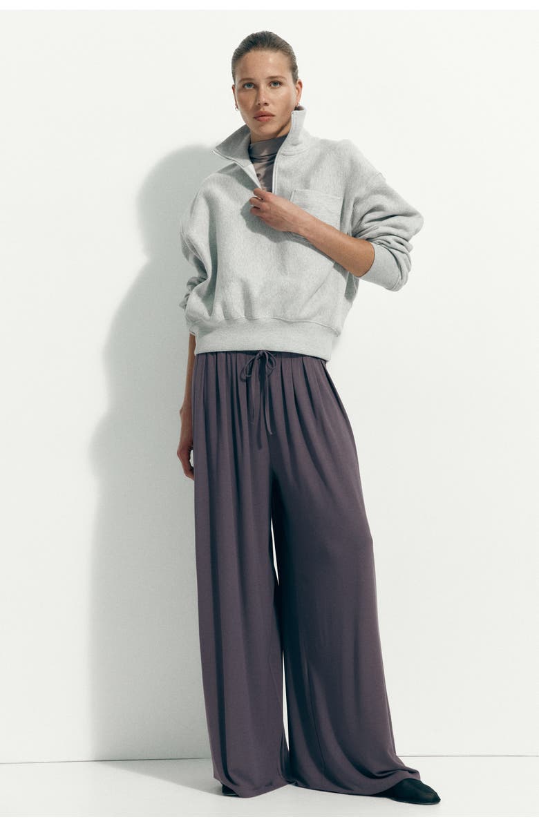 H&M Jersey Drawstring Trousers, Alternate, color, Dusty Purple