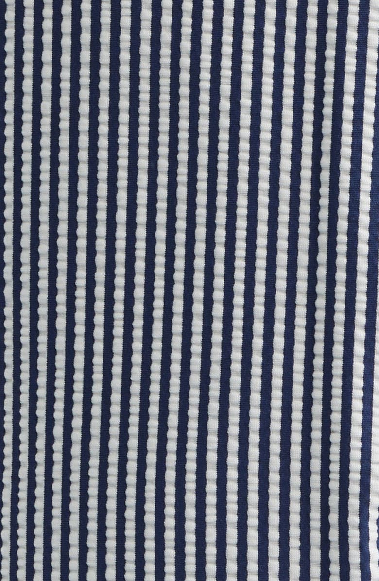 Redvanly Beeker Seersucker Shorts, Alternate, color, Midnight Navy/ Bright White