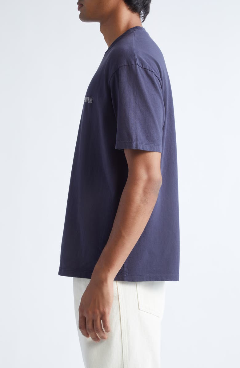 PALMES Logo Embroidered Cotton T-Shirt, Alternate, color, Dark Blue