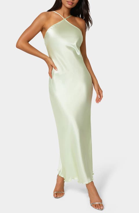 Satin Halter Dress