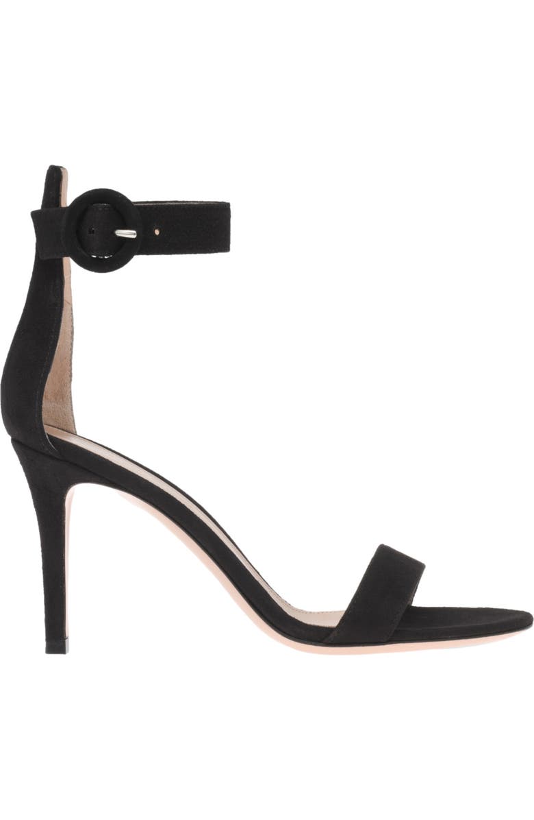 Gianvito Rossi Portofino 85 Sandal, Main, color, Black