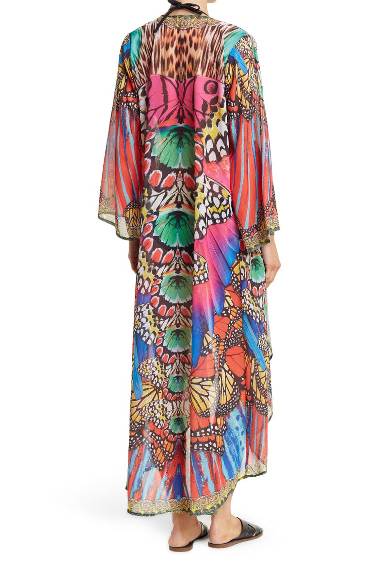 Embellished Flare Sleeve Duster, Alternate, color, MULTICOLOR