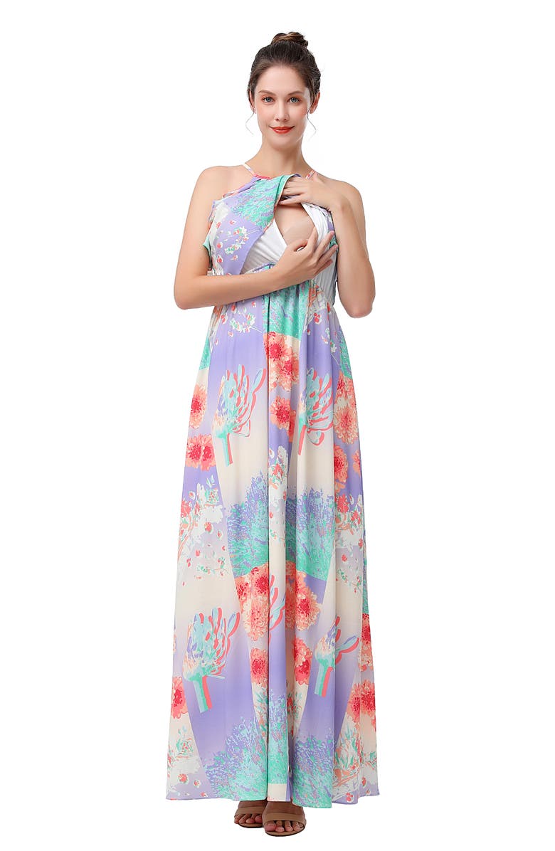 Kimi and Kai Pixie Floral Maternity/Nursing Maxi Dress, Alternate, color, 