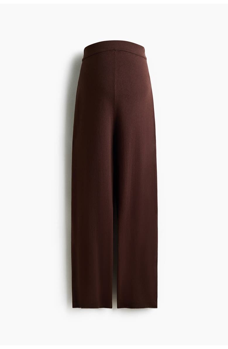 H&M Mama Knitted Trousers, Main, color, Dark Brown