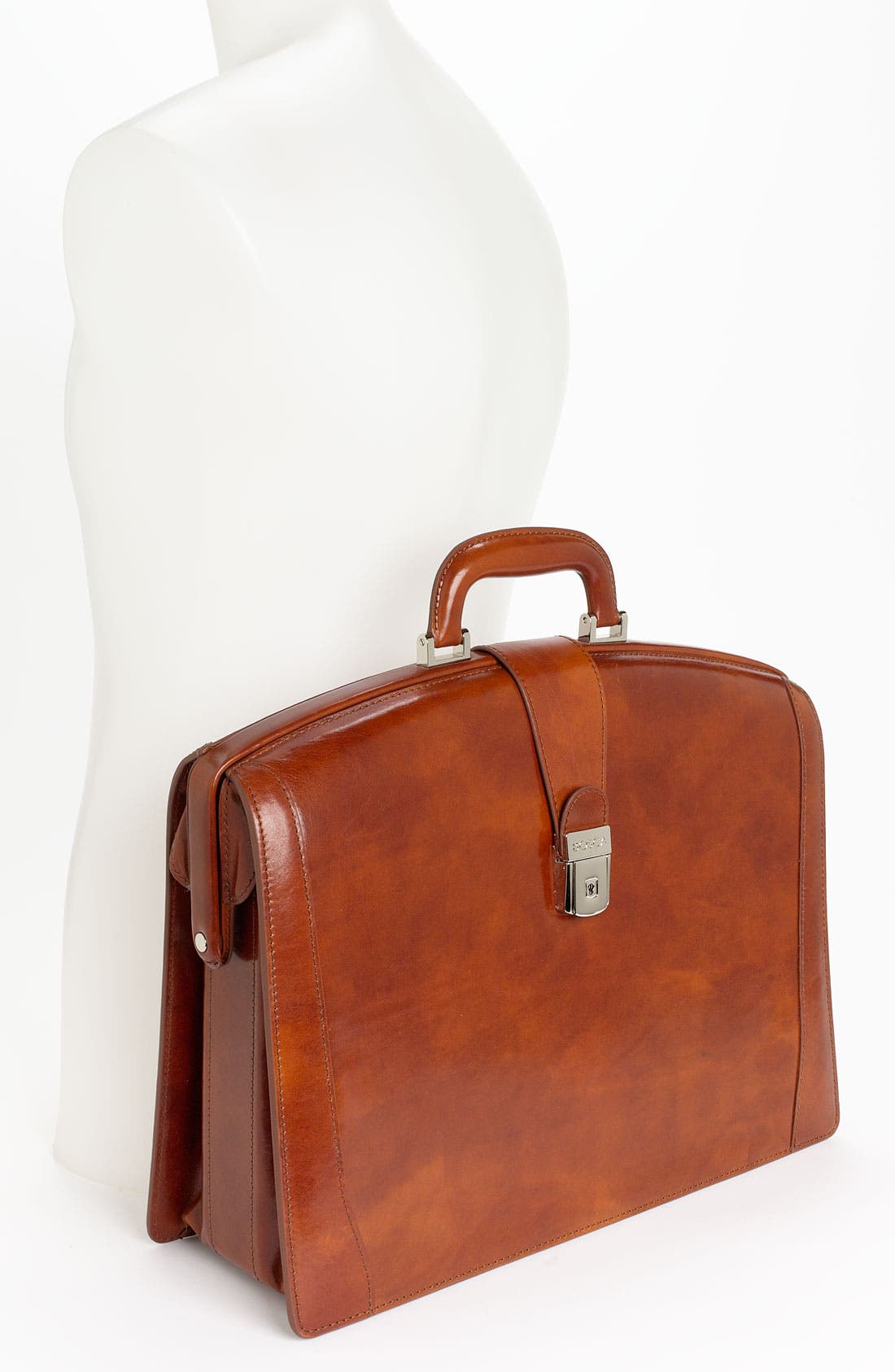 Bosca Triple Compartment Leather Briefcase, Alternate, color, 