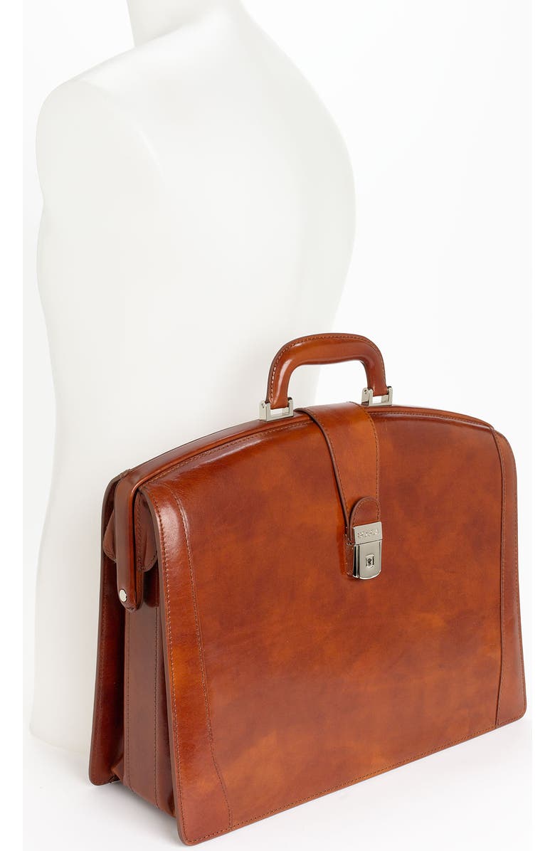 Bosca Triple Compartment Leather Briefcase, Alternate, color,